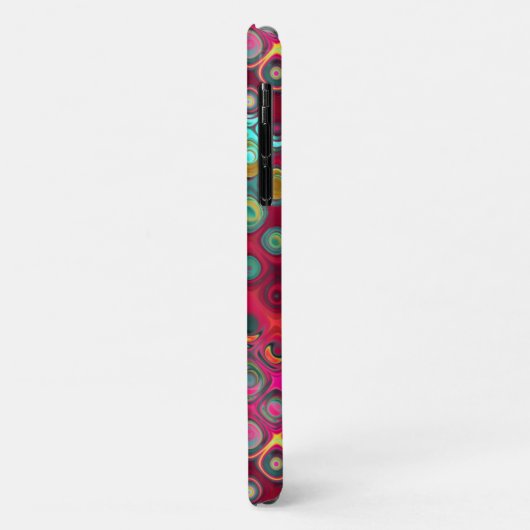 Abstract patroon rode vloeibare regenboog Stippen Case-Mate iPhone Case (Achterkant/links)