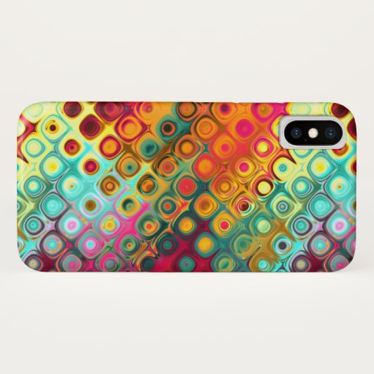 Abstract patroon rode vloeibare regenboog Stippen Case-Mate iPhone Case (Achterkant (horizontaal))