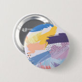 Abstract patroon ronde button 5,7 cm (Voorkant /achterkant)