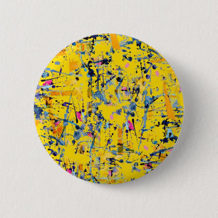 Abstract patroon ronde button 5,7 cm