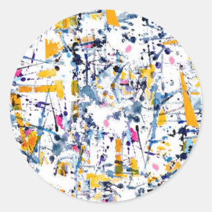 Abstract patroon ronde sticker