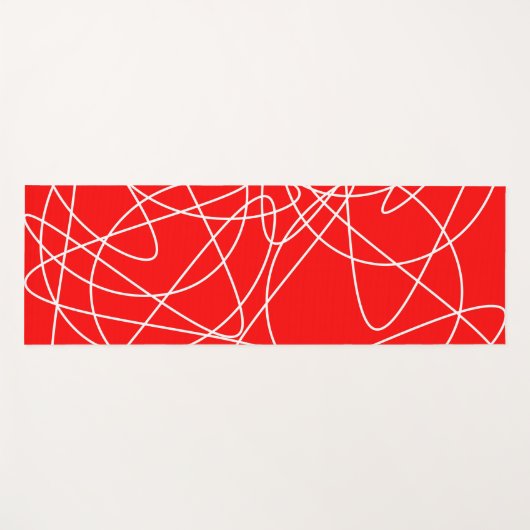 Abstract patroon - rood. yogamat (Voorkant (horizontaal))