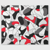 Abstract patroon - rood, zwart en wit. cadeaupapier (Vlak)