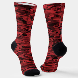 Abstract patroon rood zwart sokken