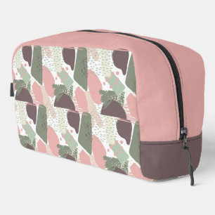 Abstract Patroon Roze Bruin Groen Toilettasje