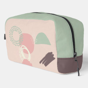 Abstract Patroon Roze Bruin Groen Toilettasje