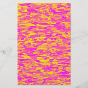 Abstract patroon roze geel oranje briefpapier