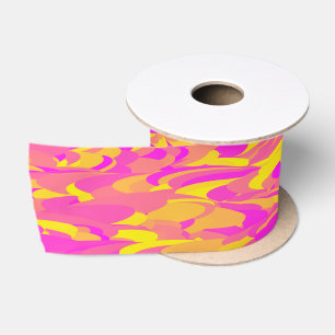 Abstract patroon roze geel oranje lint