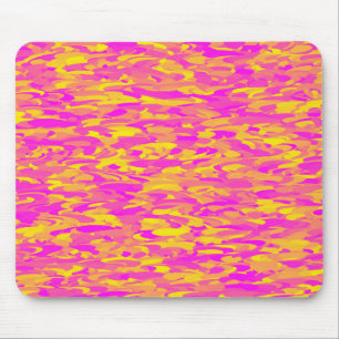 Abstract Patroon Roze Geel Sinaasappel Muismat