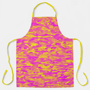 Abstract Patroon Roze Geel Sinaasappel Schort