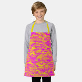 Abstract Patroon Roze Geel Sinaasappel Schort (Gedragen)