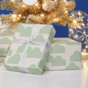 Abstract patroon Sage Green Modern Minimalist Cadeaupapier