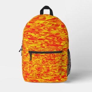 Abstract Patroon Sinaasappel Rood Geel Bedrukte Rugzak