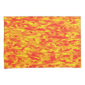 Abstract Patroon Sinaasappel Rood Geel Kussensloop (Voorkant-Rechts)