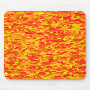 Abstract Patroon Sinaasappel Rood Geel Muismat
