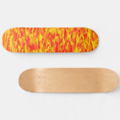 Abstract Patroon Sinaasappel Rood Geel Skateboard (Horizontaal)