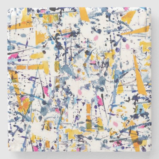 Abstract patroon stenen onderzetter (Voorkant)