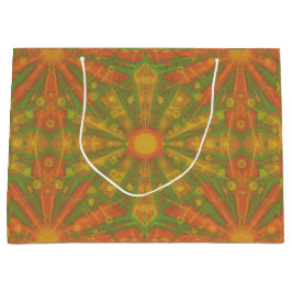 abstract patroon "Sunshine" in oranje en geel Groot Cadeauzakje