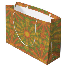 abstract patroon "Sunshine" in oranje en geel Groot Cadeauzakje