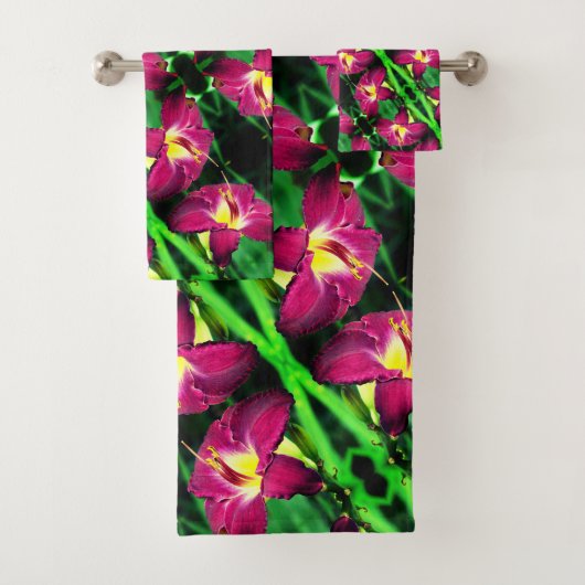 Abstract patroon tijdens dagvlucht sluiten bad handdoek (Insitu)