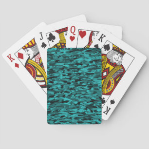 Abstract patroon turkoois zwart pokerkaarten