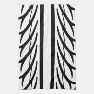 Abstract patroon van bandenprofieltextuur theedoek