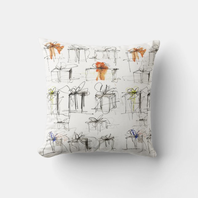 Abstract patroon van cadeaudozen kussen (Voorkant)