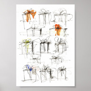 Abstract patroon van cadeaudozen poster