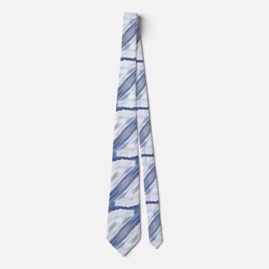 Abstract patroon van Cloudy Baby Blue Sky Stropdas (Voorkant)