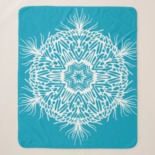 Abstract patroon van creatieve sneeuwvlokken. is sherpa deken