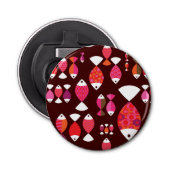 Abstract patroon van de retrovis onderwater button flesopener (Voorkant)