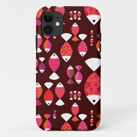 Abstract patroon van de retrovis onderwater Case-Mate iPhone case (Achterkant)