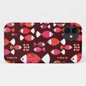 Abstract patroon van de retrovis onderwater Case-Mate iPhone case (Achterkant (horizontaal))