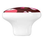 Abstract patroon van de retrovis onderwater keramische knop (Zijkant)