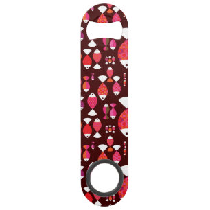 Abstract patroon van de retrovis onderwater speed flessenopener