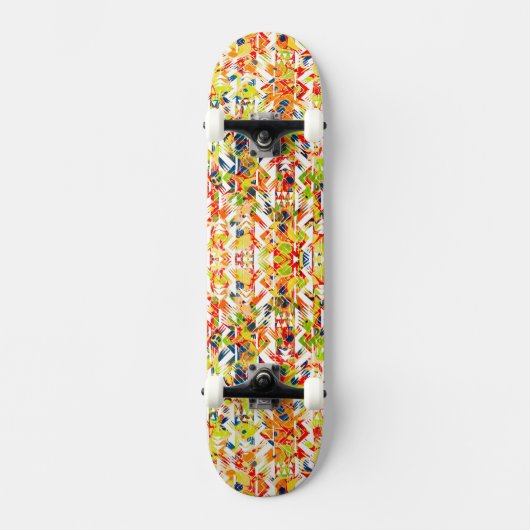 Abstract patroon van de verkorte veer skateboard (Voorkant)