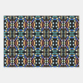 Abstract patroon van esthetische retro- geometrie inpakpapier vel (Voorkant)