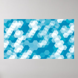 Abstract patroon van geometrische vormelementen ba poster