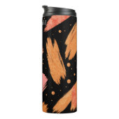 Abstract patroon van glitterpenseelstreken thermosbeker (Geroteerd rechts)
