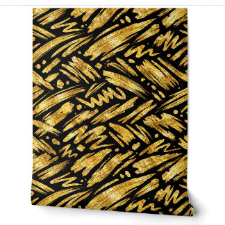 Abstract patroon van goud folie behang