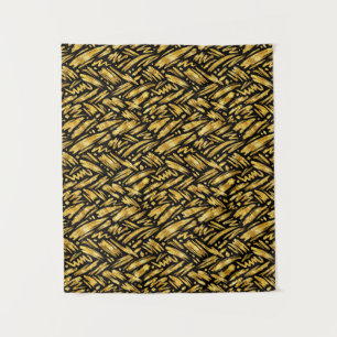 Abstract patroon van goud folie wandkleed