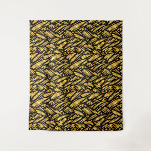 Abstract patroon van goud folie wandkleed