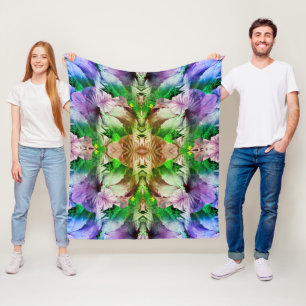 Abstract patroon van hibiscusbloem in verval   fleece deken