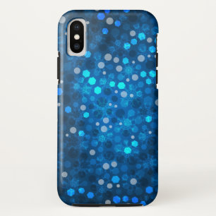 Abstract patroon van kerstblauw iPhone XS hoesje