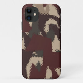 Abstract patroon van militaire camouflage iPhone 11 hoesje