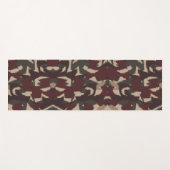 Abstract patroon van militaire camouflage yogamat (Voorkant (horizontaal))