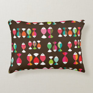 Abstract patroon van retrovis onder water 2 accent kussen