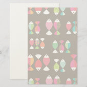 Abstract patroon van retrovis onder water 2 briefpapier (Voorkant / Achterkant)