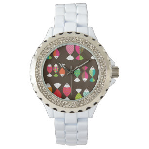 Abstract patroon van retrovis onder water 2 horloge