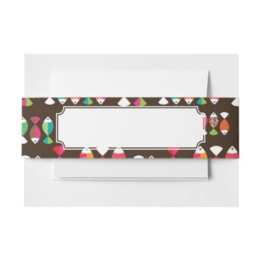 Abstract patroon van retrovis onder water 2 uitnodigingen wikkel (Voorkant Voorbeeld)